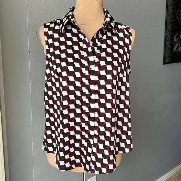 Nine West Black and Red Geometric Suit Separates - Picture 1 of 5